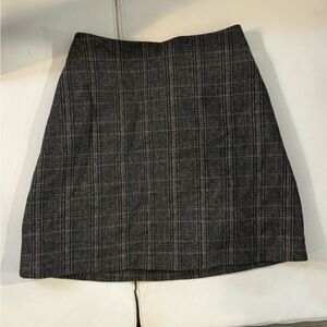 Aritzia Wilfred classic mini skirt plaid wool blend